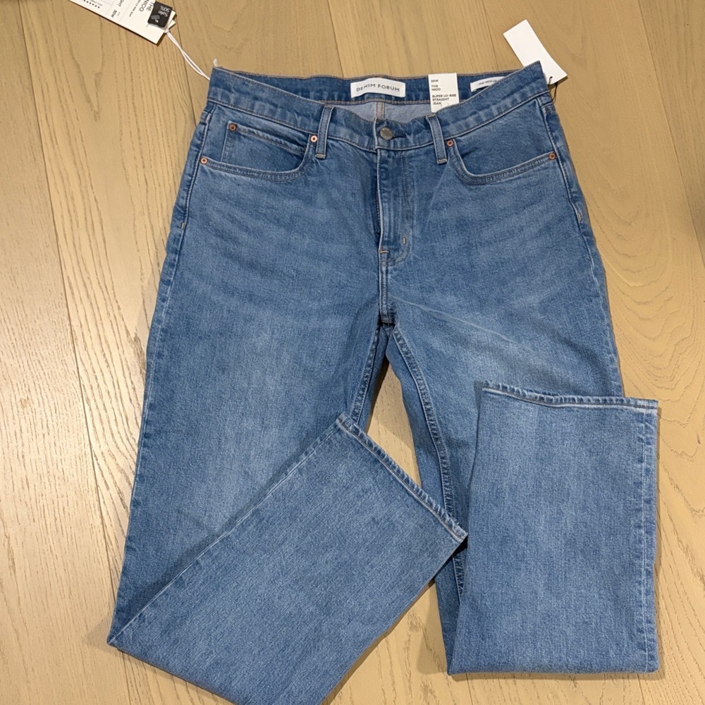 Denim Forum Straight Fit Blue Jeans